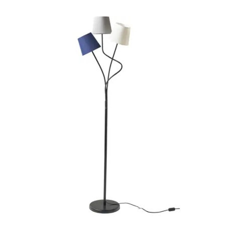 Lampadar Felty, 3 lumini, metal/textil, multicolor, 170 x 40 x 40 cm