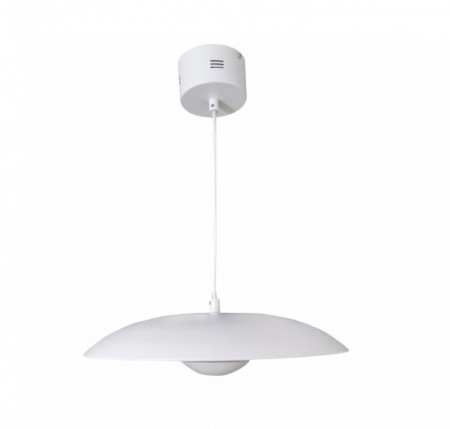 Lustra tip pendul LED Ufo metal, alb, 1 bec, diametru 34 cm, 230 V