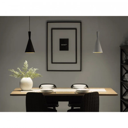 Lustra tip pendul Raghul, metal, alb, 19 x 30 x 190 cm