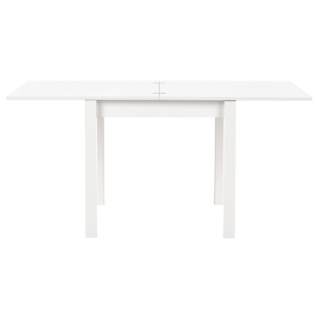 Masa living extensibila HM Gracjan, PAL, cant ABS, 80-160x80x76 cm, 6 persoane, alb