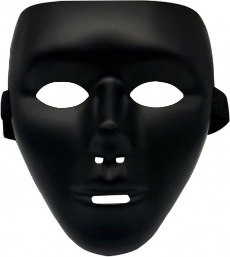 Masca pentru Halloween A-Szcxtop, plastic/elastic, negru