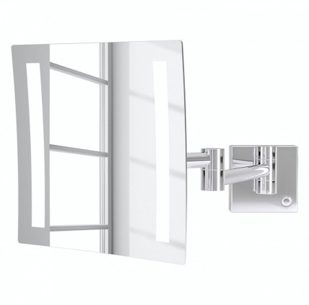 Oglinda cosmetica Milos cu sistem de iluminare inclus aluminiu, crom, 20 x 20 x 42 cm - Img 1