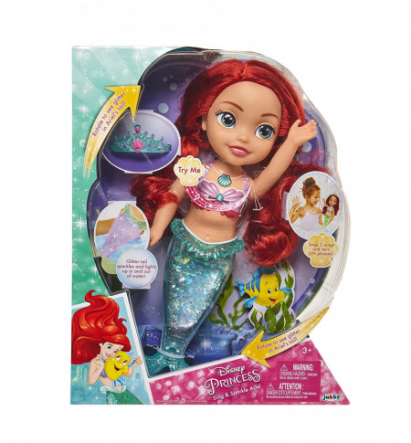Papusa Ariel Disney ”Canta si straluceste”, 35 cm, multicolora - Img 1
