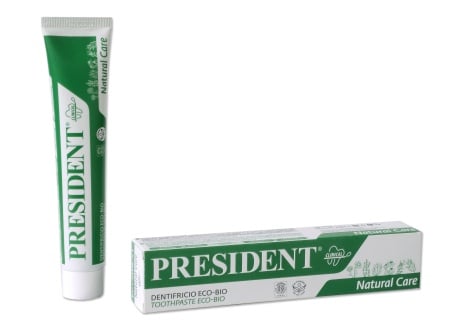 Pasta de dinti President Eco Bio, fara mentol 75ml