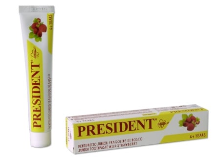 Pasta de dinti PresiDent Junior, pentru copii (6+), aroma de Fragi 50ml