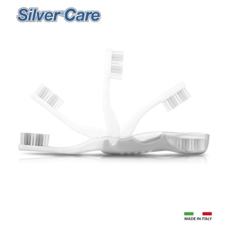 Periuta dinti Voiaj Silver Care perii Media cap Argint maner ergonomic, rabatabil