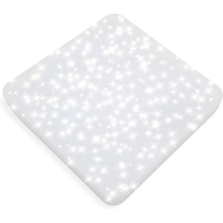 Plafoniera cu LED, Starry Sky 24 W 2000 lm, Alb Cald, Cu efect de sclipici, 275 x 275 x 60 mm