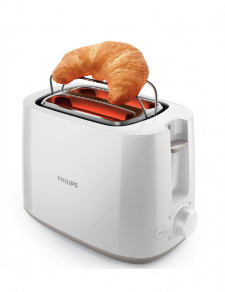 Prajitor de paine Philips HD2583/00, alb, 32,4 x 22,9 x 21,4 cm - Img 1