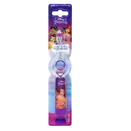 Princess Disney Periuta dinti LED cu ventuza pentru copii +3 ani perii Soft si timer 2 minute