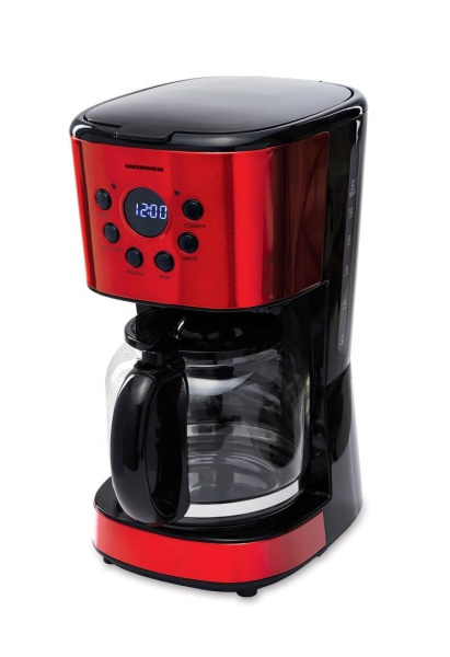 RESIGILAT – CAFETIERA DIGITALA HEINNER HCM-1500RDIX, Putere 900W, Capacitate 1.5L, Timer, Display Led, Rosu/Negru - Img 1