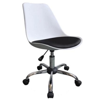 Scaun birou SL Q777 alb/negru