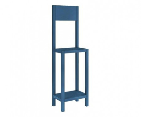 Scaun inalt Marco Lupo, lemn, albastru inchis, 35 x 17 x 115 cm - Img 1
