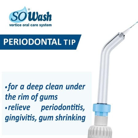 Set 2 capete silicon So Wash Periodontal igiena pungi parodontale, pentru dusul electric rezervor