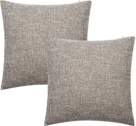 Set 2 fete de perna Tan Tomi, textil, gri, 45 x 45 cm