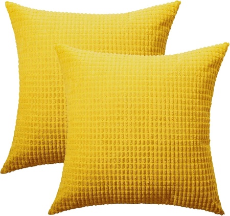 Set 2 huse pentru perna TanTomi, textil, galben, 45 x 45 cm