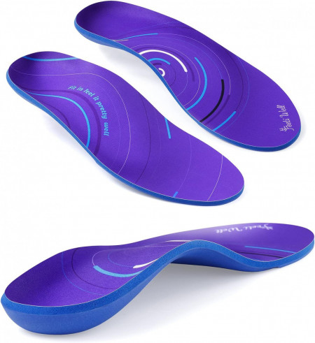 Set 2 perechi de insertii pentru incaltaminte Feeti well, spuma de memorie, violet/albastru, marimea S