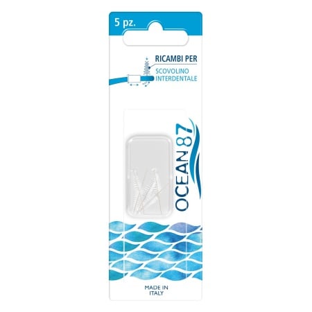 Set 5 periute interdentare Ocean87 interschimbabile conice pentru Maner celuloza/ fibra vegetala 100%