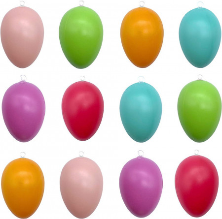Set de 12 oua pentru Paste MIJOMA. plastic, multicolor, 4 x 6 cm