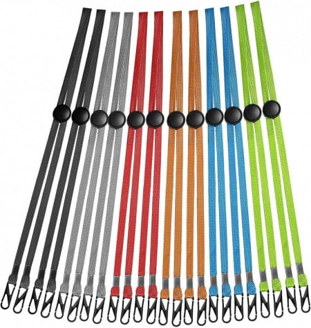 Set de 12 snururi pentru masti KAVAVO, poliester, multicolor, 33 cm