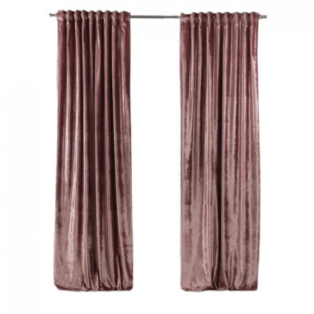 Set de 2 draperii Lilijan Home &amp; Curtain, poliester, roz inchis, 140 x 325 cm