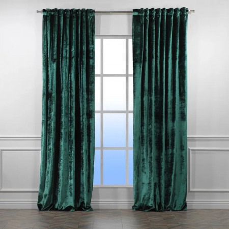 Set de 2 draperii Lilijan Home &amp; Curtain, poliester, verde inchis, 140 x 325 cm