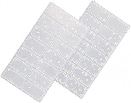 Set de 2 matrite pentru piese de domino LAIYOHO, silicon, alb, 112 x 205 mm - Img 1