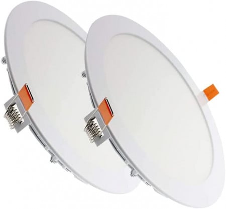 Set de 2 plafoniere LEDUNI ®, Lumina alba rece 6000k, aluminiu, LED, 20W, AC, 230V - Img 1