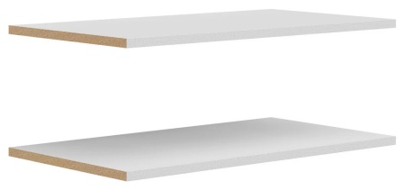 Set de 2 polite Milos, decor alb, 88/1,6/50 cm
