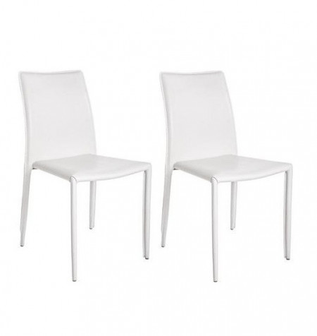 Set de 2 scaune Alison, alb, 50 x 90 cm - Img 1