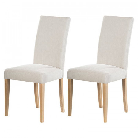 Set de 2 scaune tapitate Selsey Living, bej/maro, 100 x 49 x 73 cm - Img 1