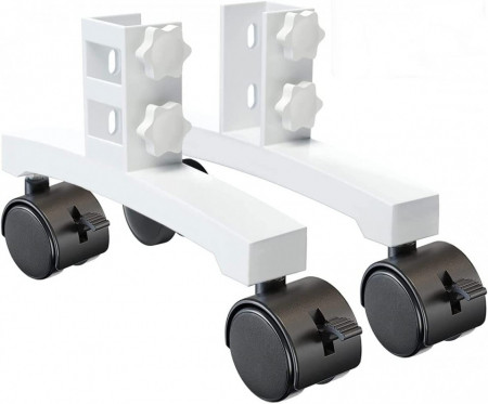 Set de 2 suporturi pentru radiatorul de caldura ANLEBUY, plastic/PVC, alb/negru, 22 cm