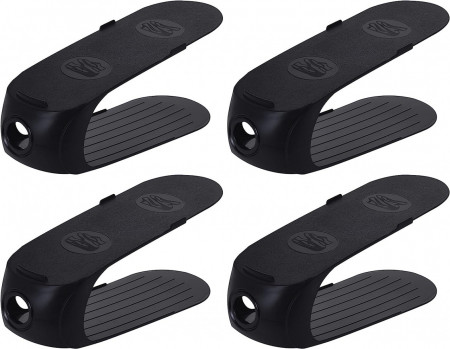 Set de 4 organizatoare pentru pantofi MIJOMA, PP, negru, 10,5 x 26 x 13 cm