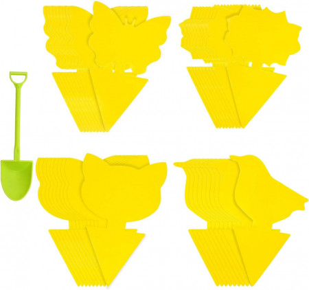 Set de 40 autocolante capcane pentru muste Bohiko, clei, galben, 13 x 8 cm