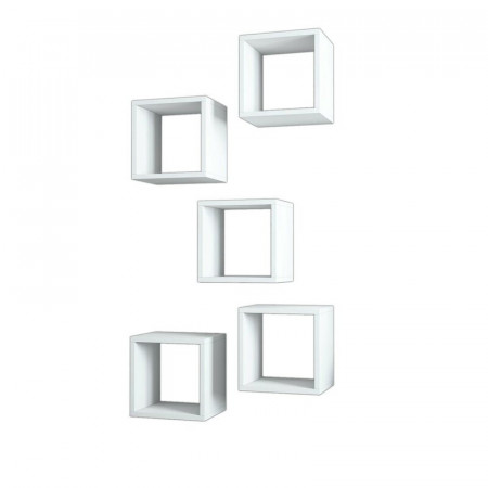 Set de 5 rafturi Corinne, alb, 30 x 30 x 24 cm - Img 1