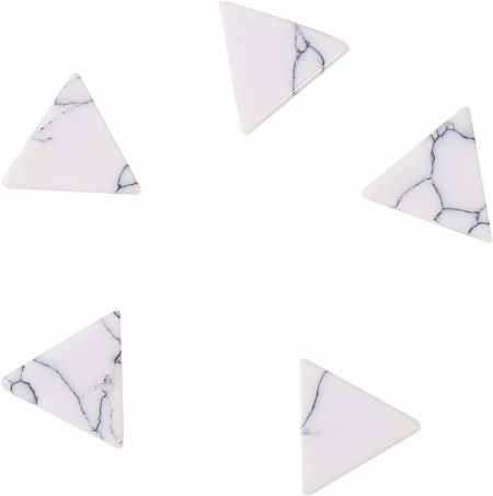 Set de 50 pietre pentru proiecte DIY Airssory, turcoaz artificial, alb/gri, 10 x 11 mm