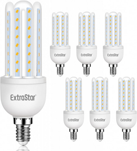 Set de 6 becuri Extrastar, LED, metal/plastic, alb cald, 13,2 x 4,2 cm, 12W