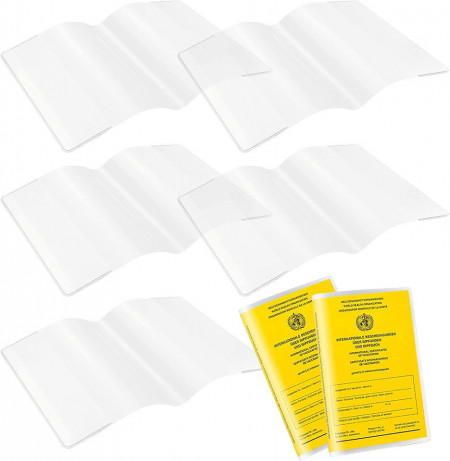 Set de coperti pentru carnet/certificat Boyigog, 10 piese, transparent, PVC, 100 x 140 mm