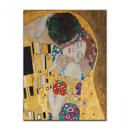 Tablou „Old Masters The Kiss”, MDF, auriu, 50 x 40 x 2 cm - Img 1