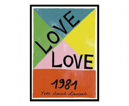 Tablou Love 1981 cu ramă, 30x40 cm - Img 1