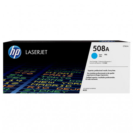 Toner HP 508A CF361A, albastru cyan, original, 5000 pagini