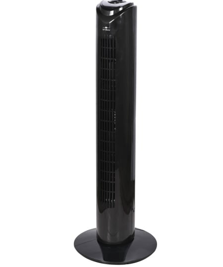 Ventilator turn LENTZ 80042, 45W, 81cm, 3 viteze, oscilatie, timer, negru