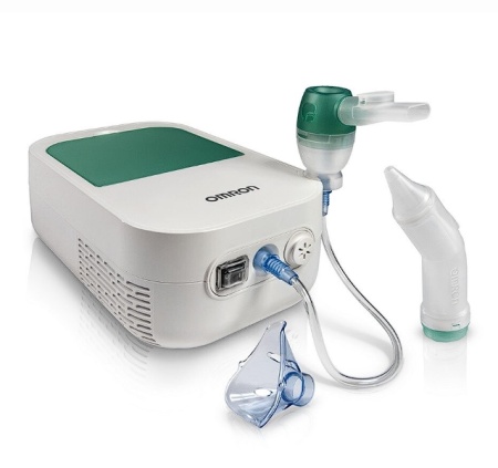 Aparat aerosoli OMRON DuoBaby, cu aspirator nazal, pentru bebelusi, Resigilat, Grad A