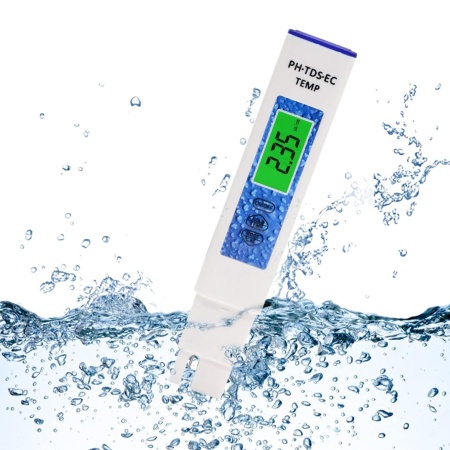 Aparat pentru masurarea pH-ului Ruizhi, plastic, alb/albastru, 15 x 2,9 x 1,4 cm