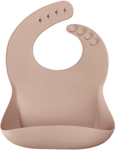 Baveta Basic Bib Minikoioi, 100% Premium Silicone â€“ Bubble Beige