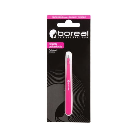 Boreal Pensetă profesională vârf drept, protectie silicon, otel inoxidabil 9,5 cm