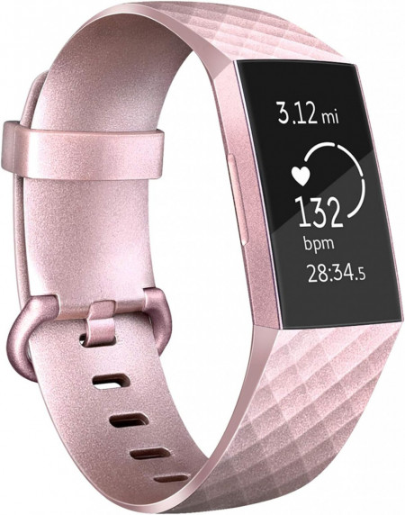 Bratara de inlocuire pentru Fitbit Charge 3 AK, TPU, rose gold, 140 mm - 180 mm