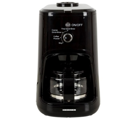Cafetiera Heinner HCM-900RBK, 900 W, Rasnita incorporata, 0.6 L, Negru, RESIGILATA, 1 AN GARANTIE