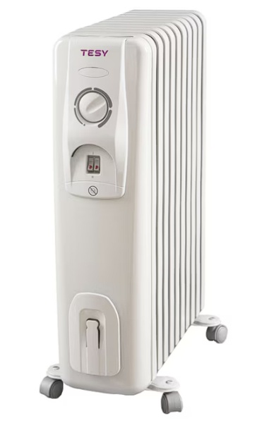 Calorifer electric Tesy CC 2008 E05 R, 2000 W, 8 elementi, 3 trepte putere, Termostat de siguranta, Termostat reglabil, Protectie anti-inghet, Resigilat, Grad A
