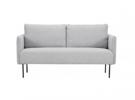 Canapea Ramira, două locuri, țesătură, gri deschis, 151 cm x 79 cm x 76 cm - Img 1