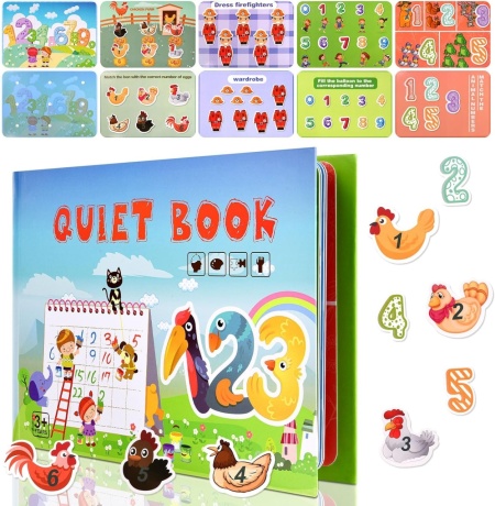 Carte educativa pentru copii montessori Osdue, carton, multicolor, +2 ani